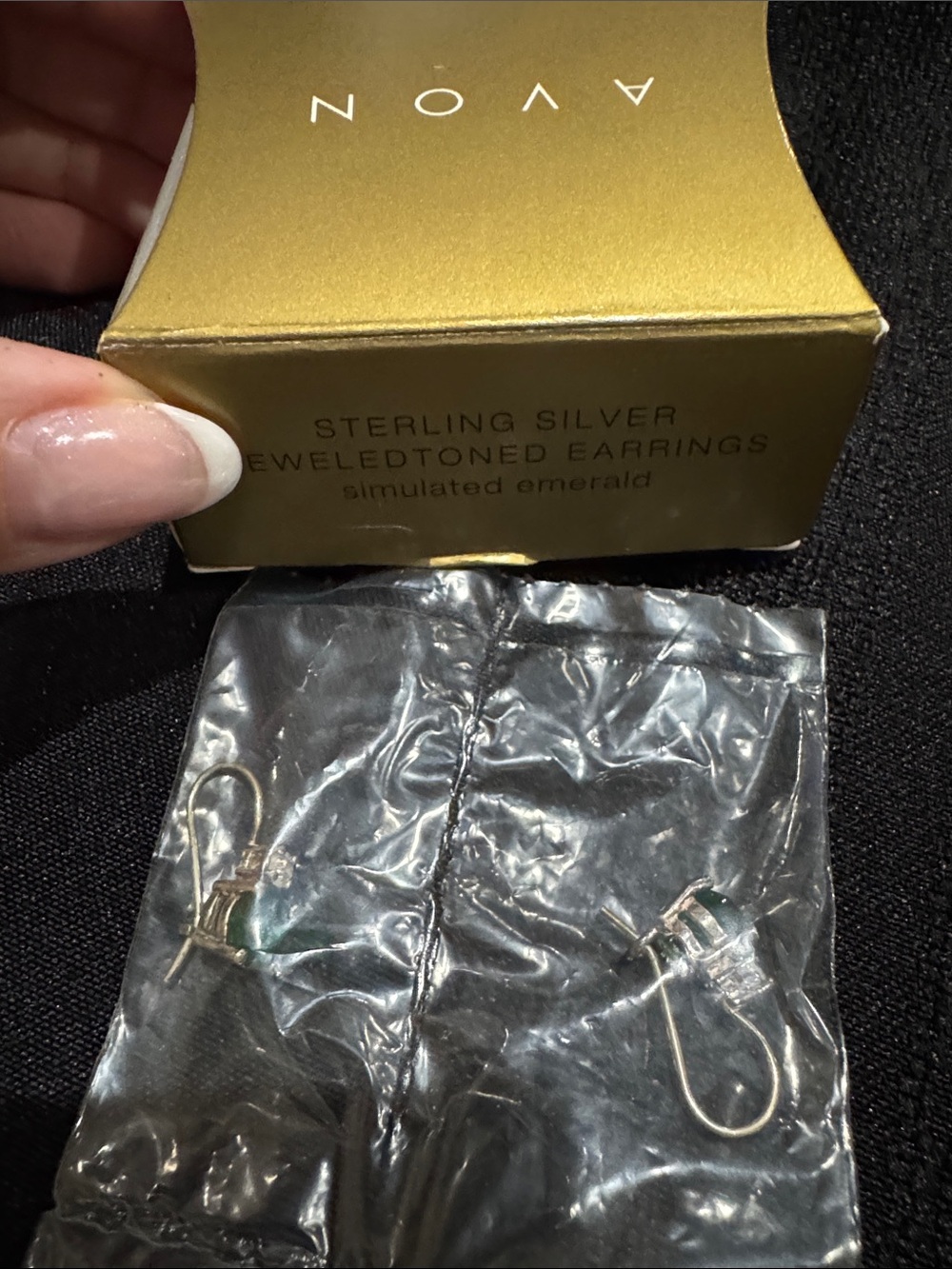 Vintage Avon Sterling Silver Earrings in original packaging